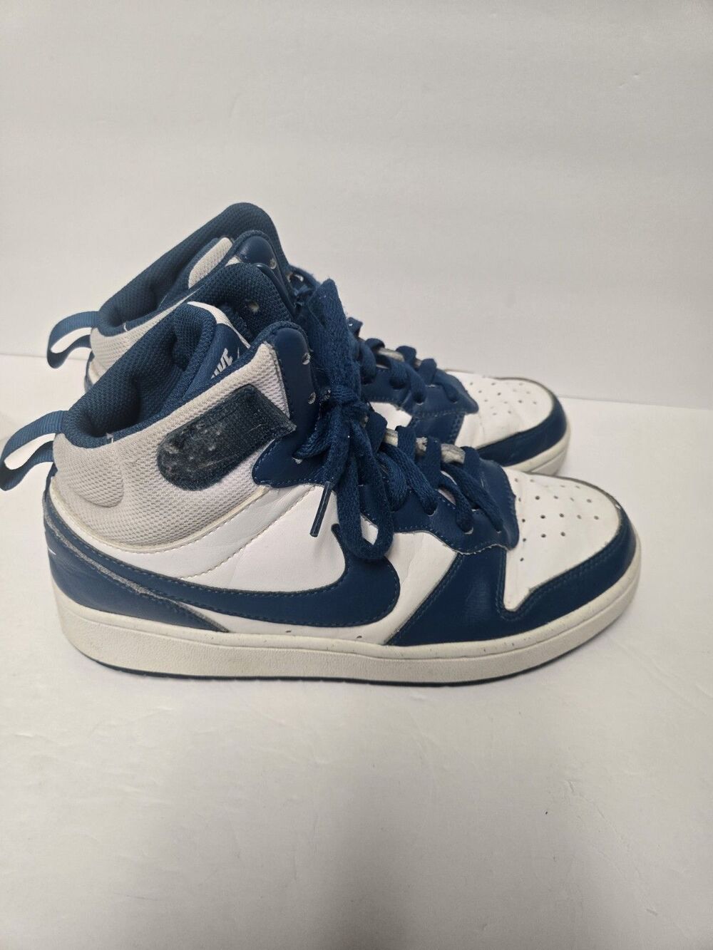 Nike Youth Court Borough Mid 2 Navy Shoes (CD7783-107), Size: 6Y